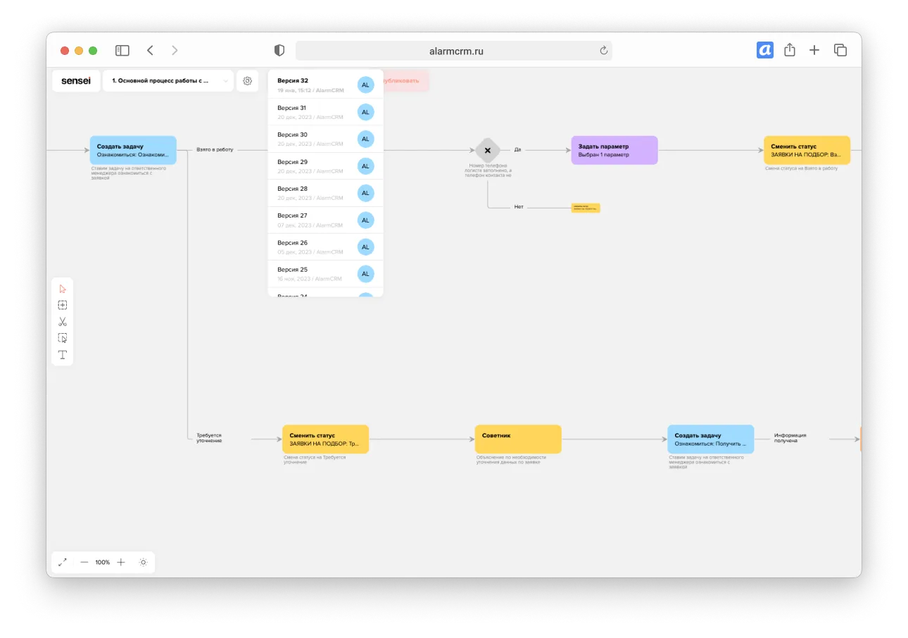 BPM-платформа Sensei микропроцесс