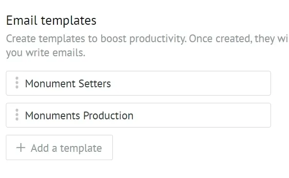 Email templates