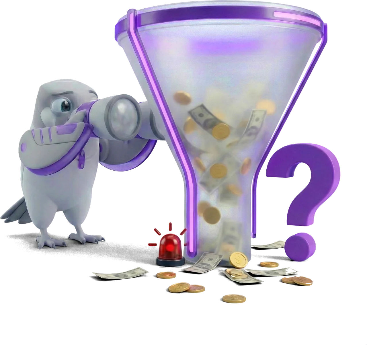 Нет прозрачности по воронке