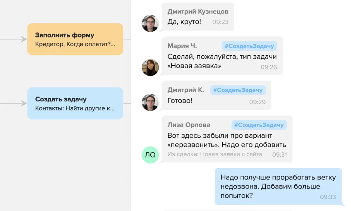 Предложения от менеджеров по процессам Sensei